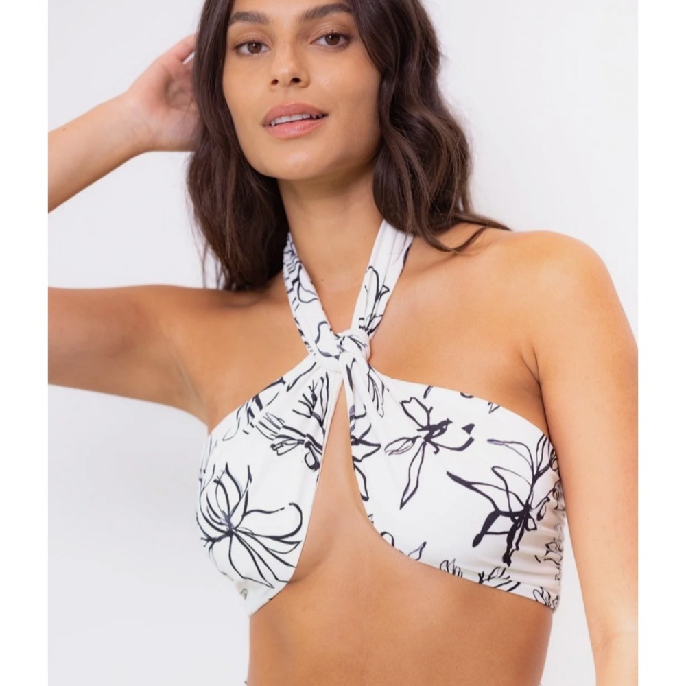 NWT Revel Ray Bikini Simone Top Nellie Bottom Tie Halter + Bottom‎ Side SZ XS
